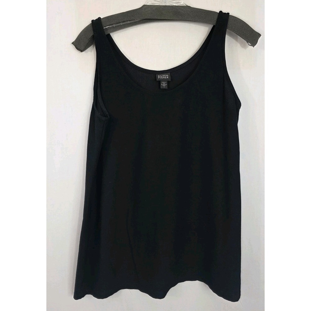 Vntg Eileen Fisher Small Black Tank Top Minimalist